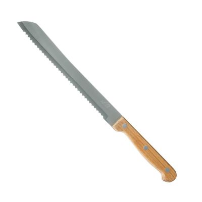 Нож кухонный волнистый 20см для хлеба, деревянная ручка Astell Акация AST-004-НК-007