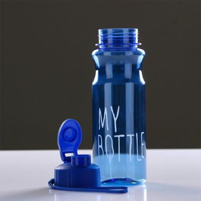 Фото Бутылка для воды 500мл "My bottle", прозрачная с надписью СимаГлобал  5131582. Интернет-магазин FOROOM