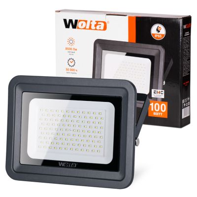 Фото Прожектор cветодиодный WOLTA WFL-100W/06, 5500K, 100 W SMD, IP 65. Интернет-магазин FOROOM