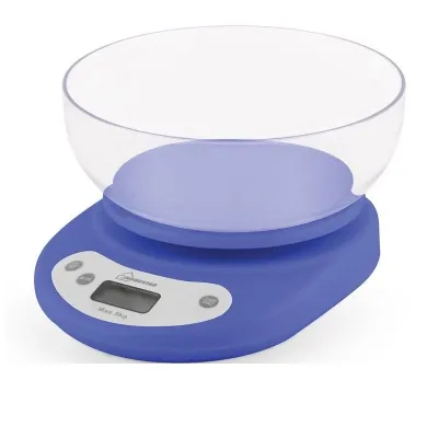 Фото Весы кухонные электронные с чашей HOMESTAR HS-3001, голубые, 5 кг. Интернет-магазин FOROOM