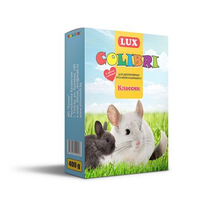 Фото Корм LUX COLIBRI для кроликов и шиншилл основной рацион, 400 гр, шт. Интернет-магазин FOROOM