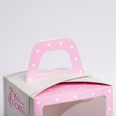 Фото Пасхальная коробочка "Весенняя Пасха", розовая, 15 х 15 х 18 см. Интернет-магазин FOROOM