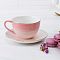 Чайная пара: чашка 220мл, блюдце (d)13,5см; розовый градиент Доляна Млечный путь 4498116