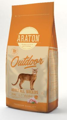 Фото Сухой корм пpемиум Araton Adult Outdoor для кошек гуляющих на открытом воздухе, 15 кг ART47475. Интернет-магазин FOROOM
