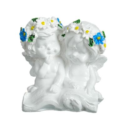 Фото Фигура "Два ангела с книгой" 12х(h)12см Хорошие сувениры  7186955. Интернет-магазин FOROOM