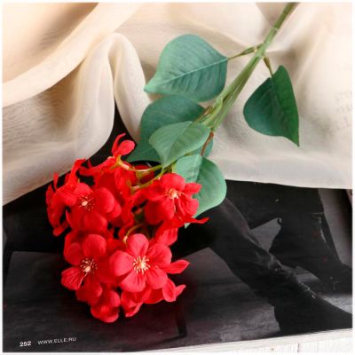 Фото Цветок искусственный "Цветки сакуры красные" 43 см СимаГлобал  5202016. Интернет-магазин FOROOM
