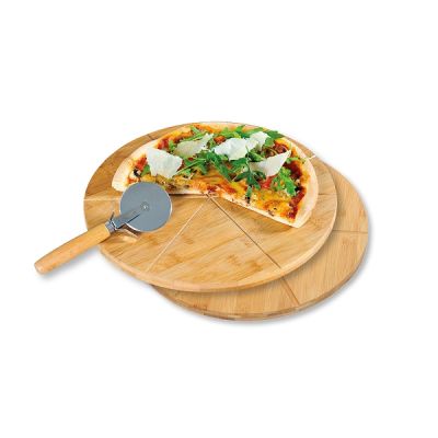 Фото Набор для пиццы: 2 доски (d)32см и нож-ролик Kesper  58465. Интернет-магазин FOROOM