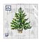 Салфетки бумажные "Рождественское дерево" 33x33см, 3 слоя, 20шт. Bouquet Art 57877
