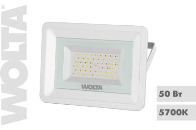 Фото Прожектор WOLTA WFL-50W/06W LED 5700K 50Вт SMD IP65 4500Лм, белый 1/10. Интернет-магазин FOROOM