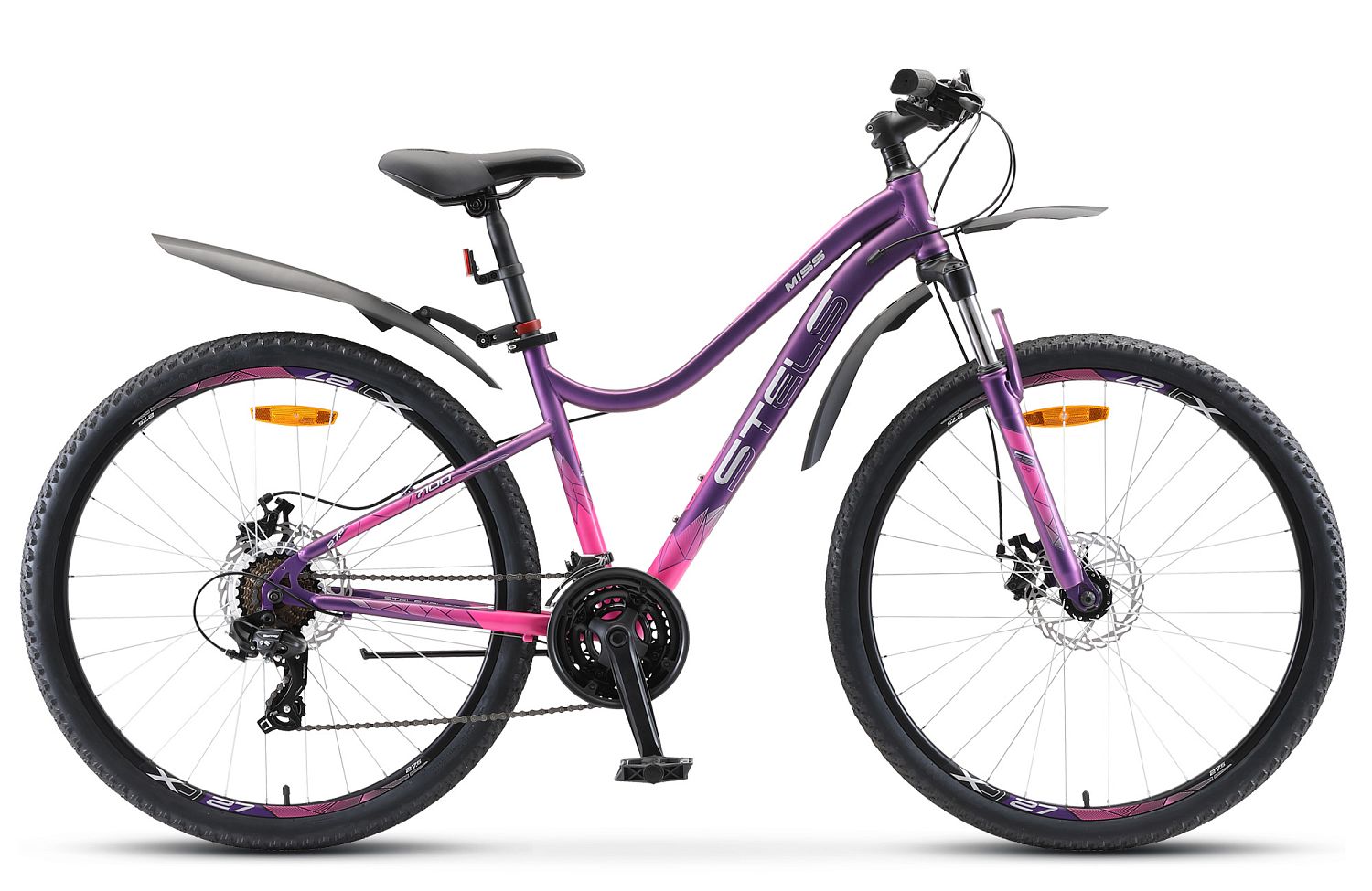 Велосипед 27,5 Stels Miss 7100 MD (рама 16) V020 Пурпурный,LU084754